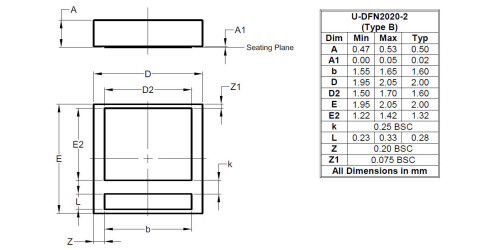 U DFN2020 2 Type B